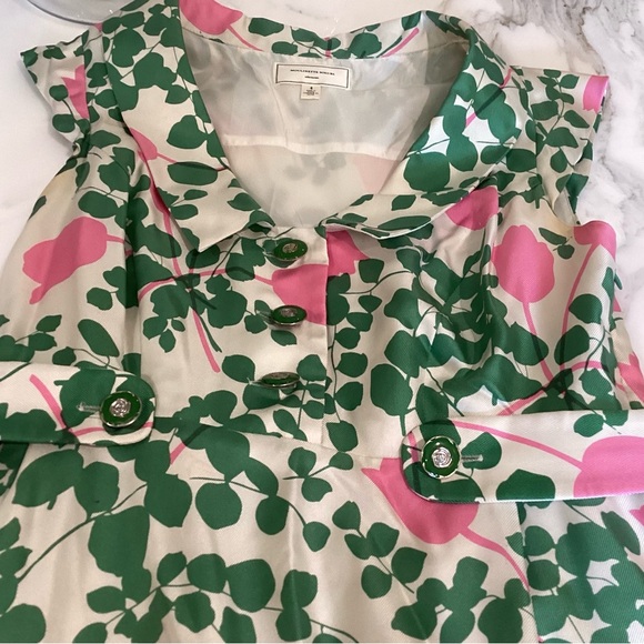 Pink and green floral dress from Anthropologie. - Picture 5 of 6